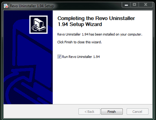 Revo Uninstaller Setup Screen